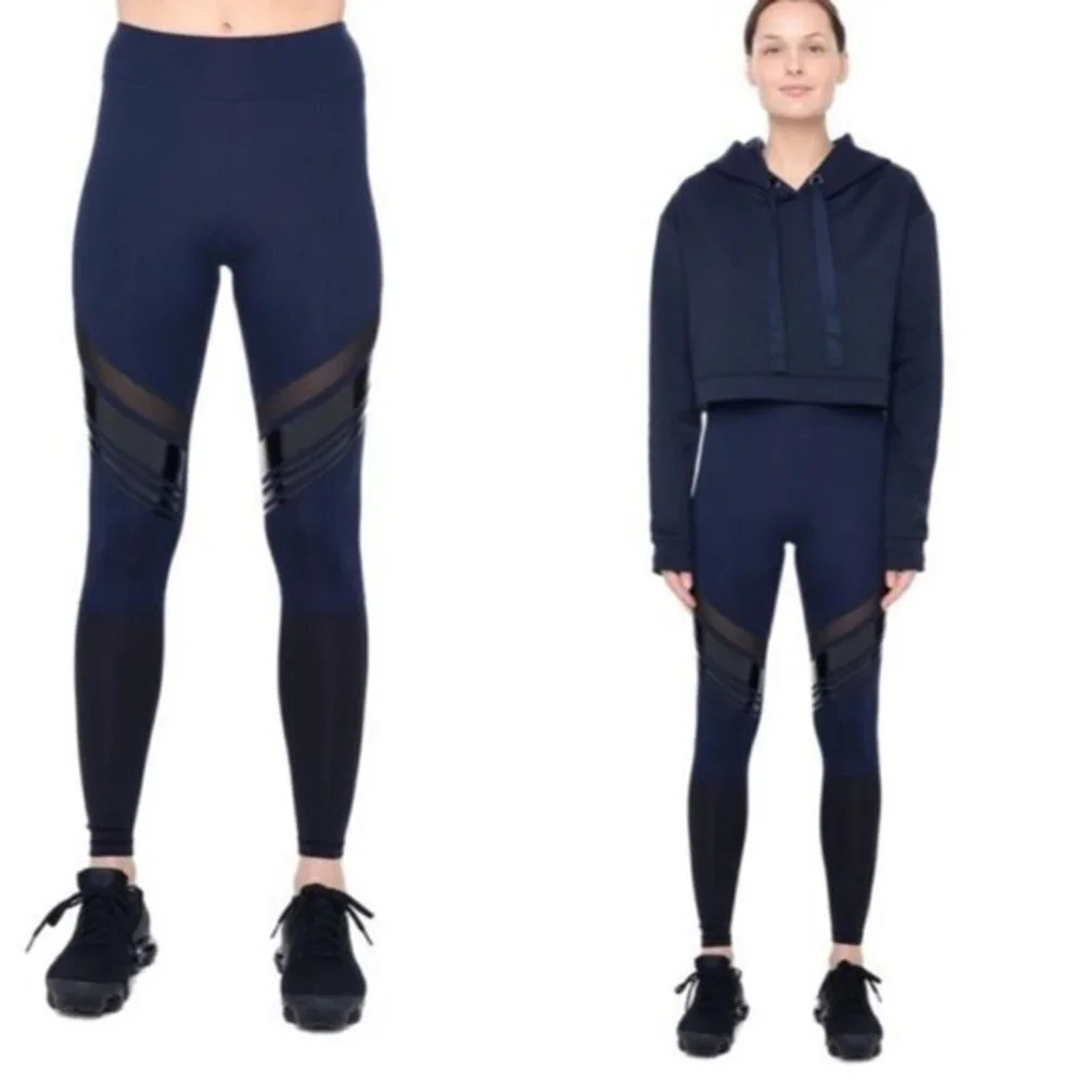 NYLORA Reece‎ Blue ActiveWear Mesh Leggings Medium